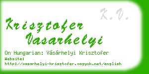 krisztofer vasarhelyi business card